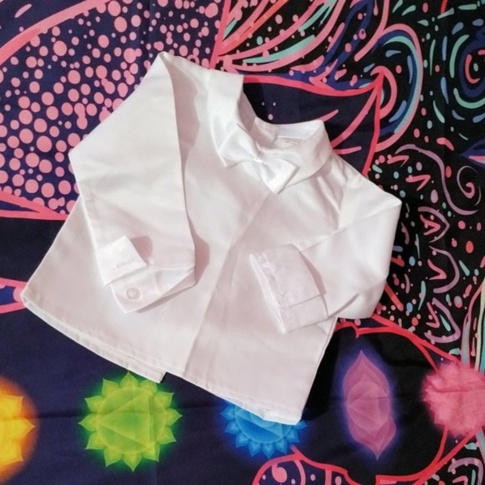 Christening Outfit with Bonnet 5 Pieces Set Formal White Suit (12-18 Month) Boy - Picture 3 of 11